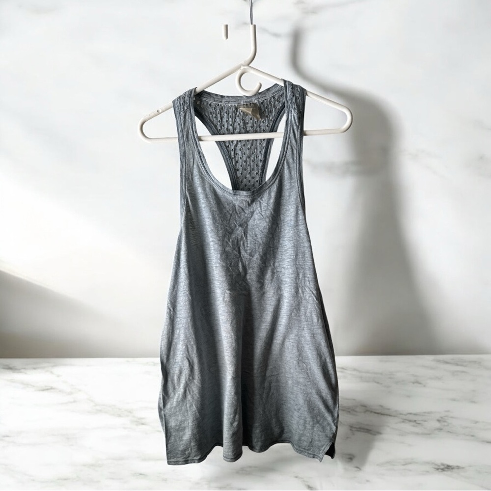Kensie Gray Backless Sleeveless Tank Top